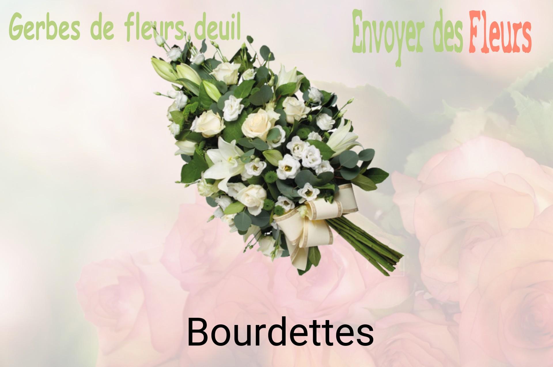 Gerbe de fleurs de deuil livrée à Bourdettes
